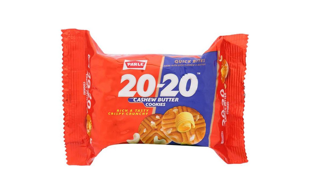 Parle 20-20 Cashew Butter Cookies   Pack  80 grams